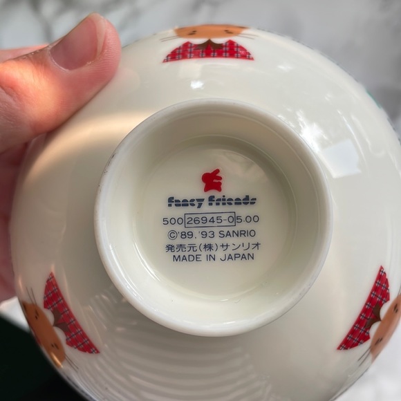 Sanrio Vintage 1993 Fancy Friends ceramic rice bowl - made in Japan - Picture 2 of 9
